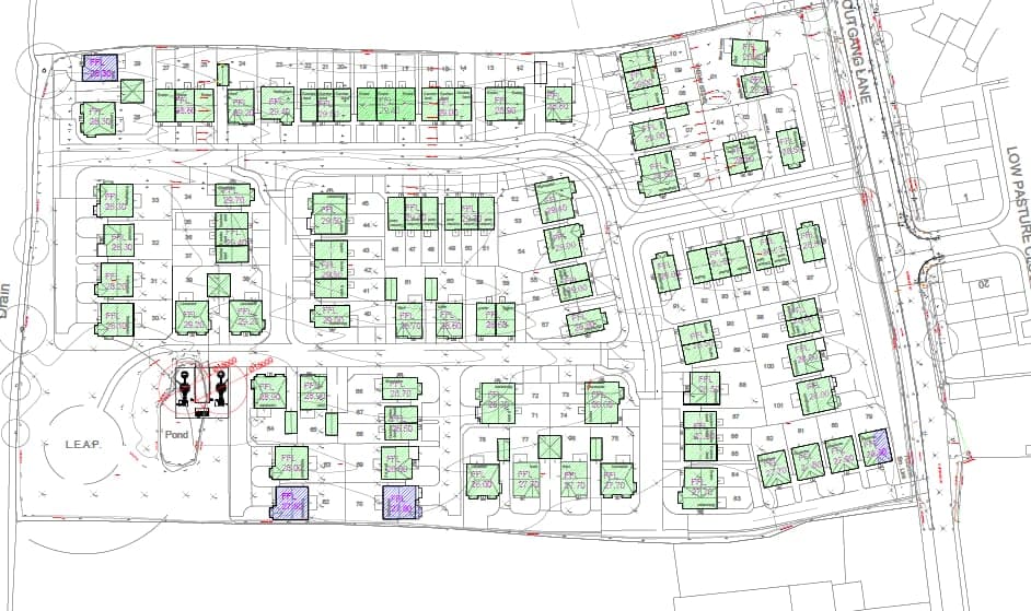 Foundation zoning plan for a residential development site